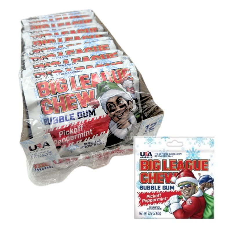 Big League Chew Pickoff Peppermint Gum – 2.12oz / 12ct