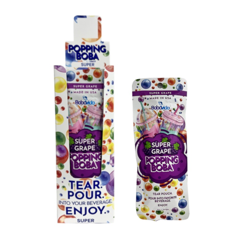 BOBAVIDA Super Grape Popping Boba – 3oz / 10ct