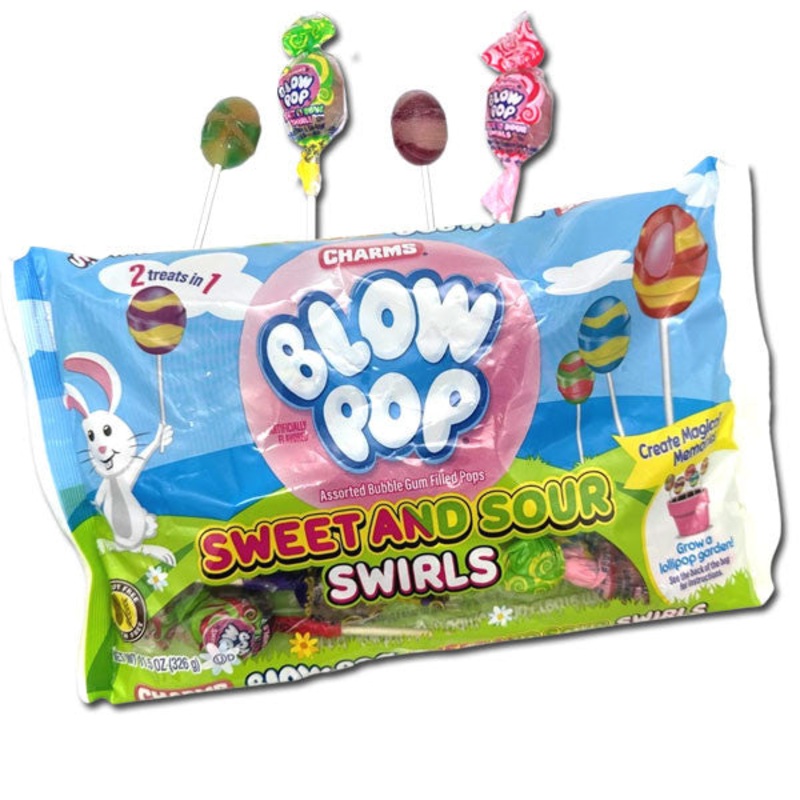 Charms Blow Pop Sweet and Sour Swirls Easter – 11.5oz