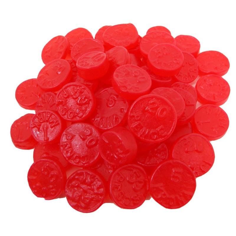 Cherry Gummy Ju Ju Coins 5lb Bulk