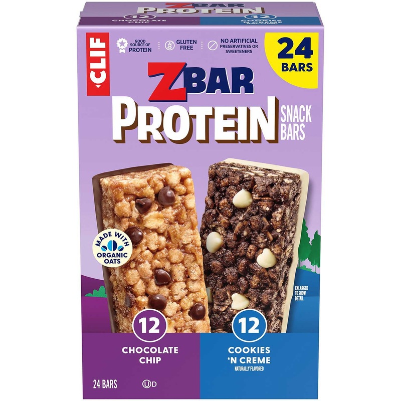 CLIF Z Bar Protein Gluten Free Bar, Variety Pack, 24 ct.