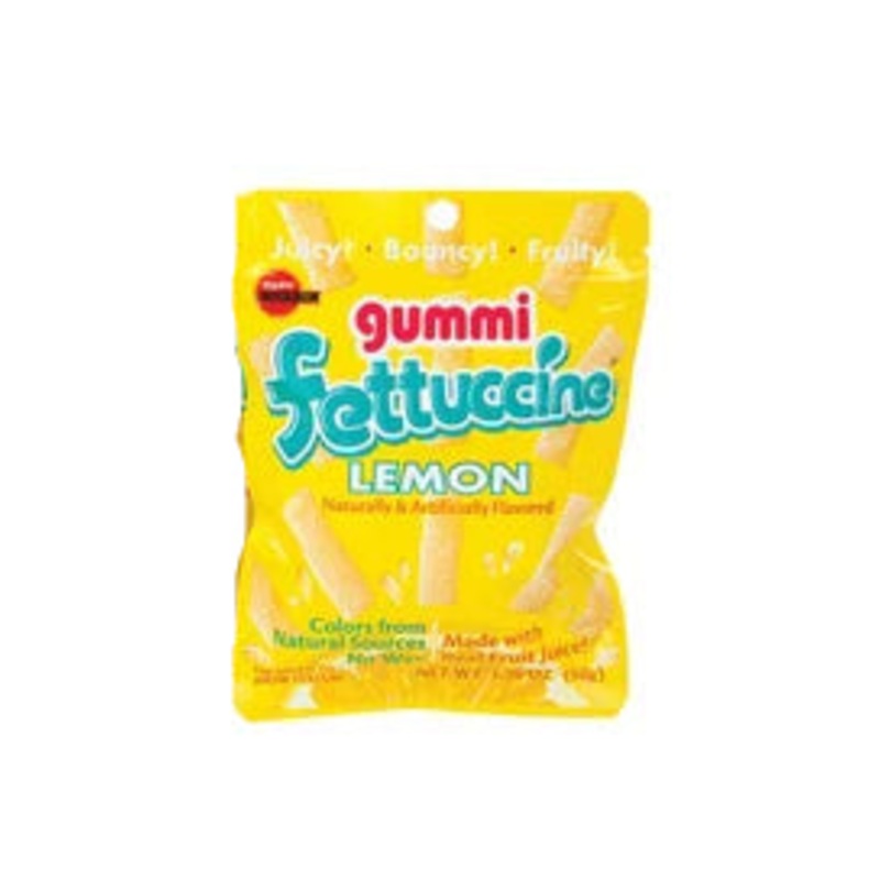 Fettuccine Gummi Lemon Candy Peg Bag