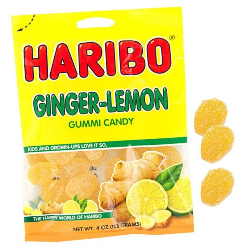 Haribo Gummy Ginger Lemon 4oz bag