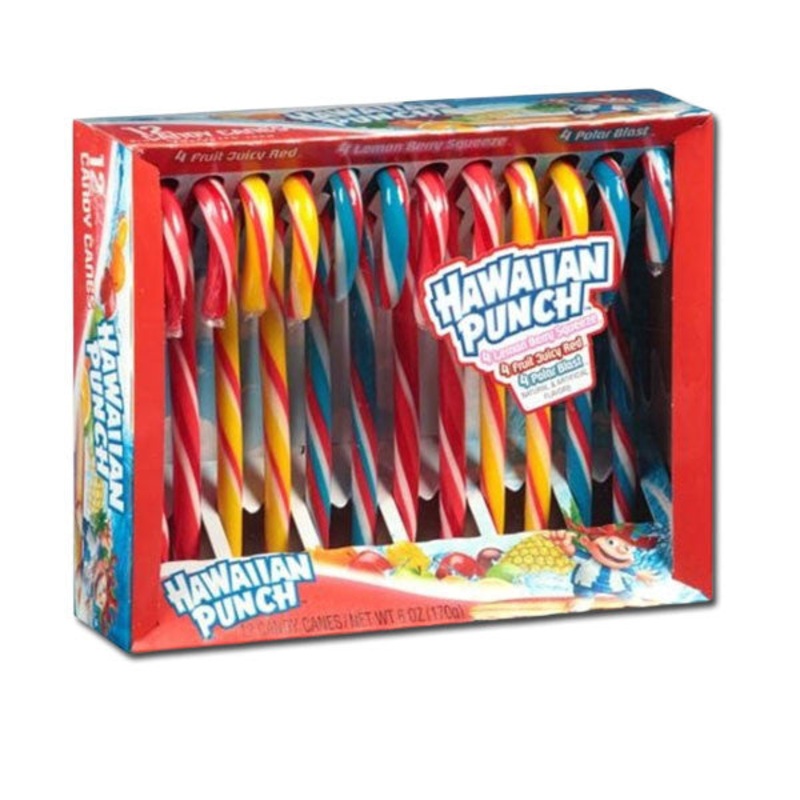 Hawaiian Punch Candy Canes – 12ct