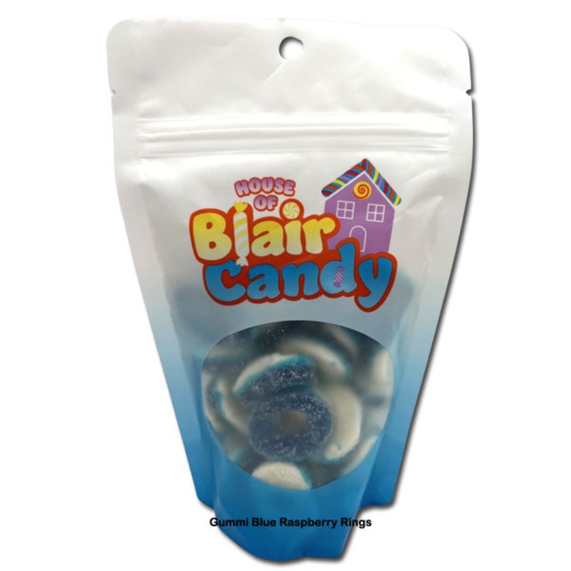 House of Blair Candy Blue Raspberry Gummi Rings – 10.4oz
