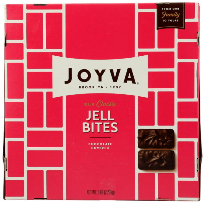 Joyva Dark Chocolate Covered Raspberry Jelly Bites 5lb