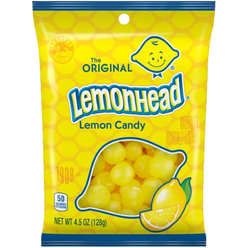 Lemonhead Lemon Unwrapped Candy 4.5 oz. Bag