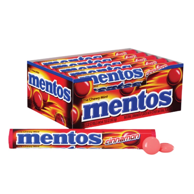 Mentos Cinnamon Chewy Mints – 1.32-oz. Roll