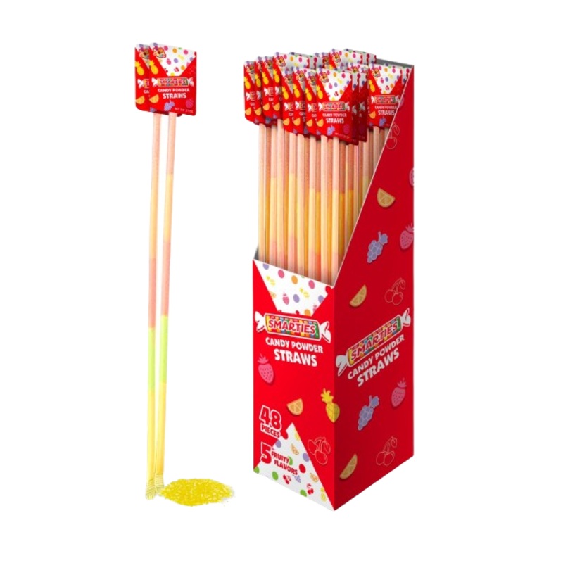 Smarties Candy Powder Straws 0.37 oz.