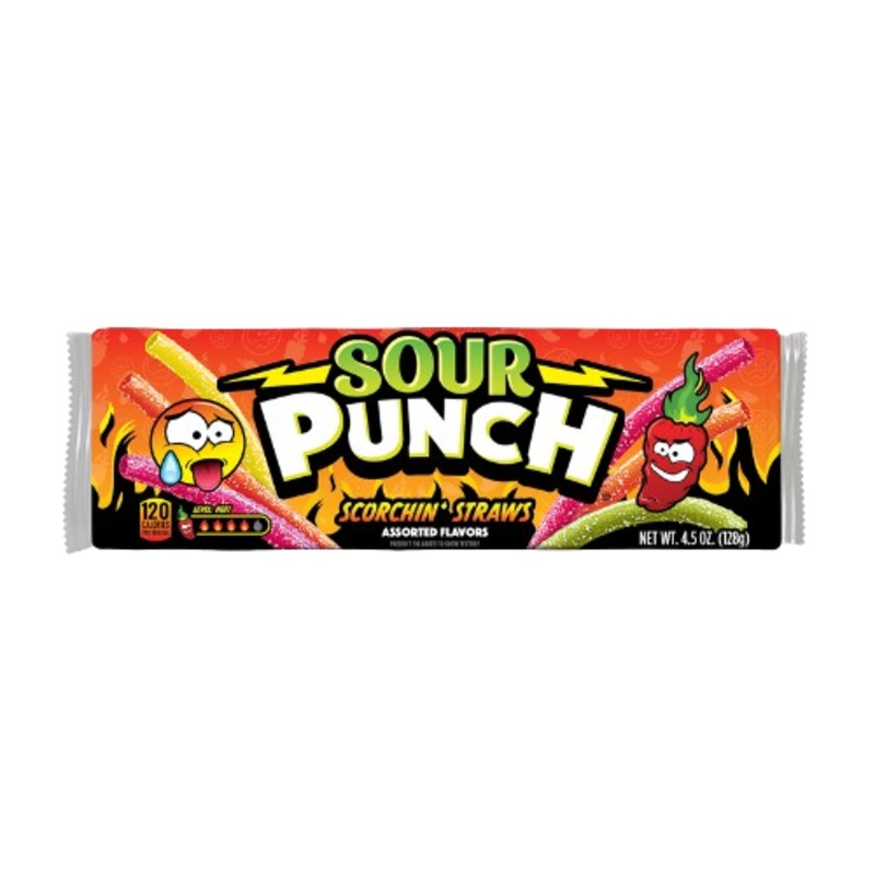 Sour Punch Scorchin’ Straws 4.5 oz. Tray