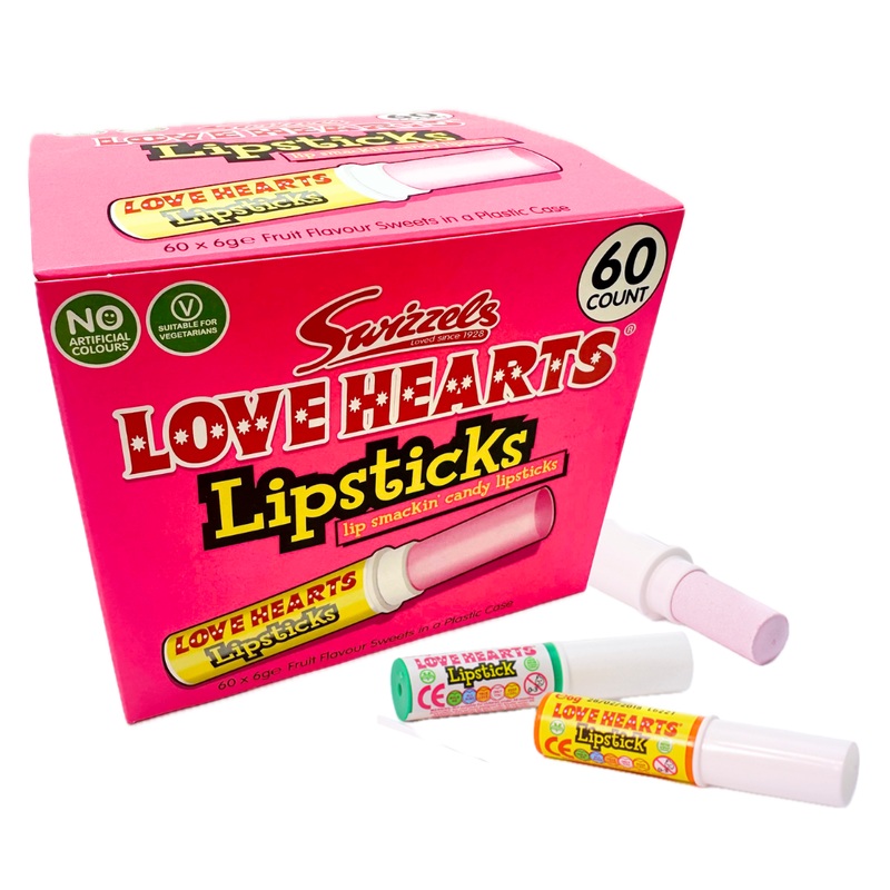 Swizzles Love Hearts Lipsticks – 60ct