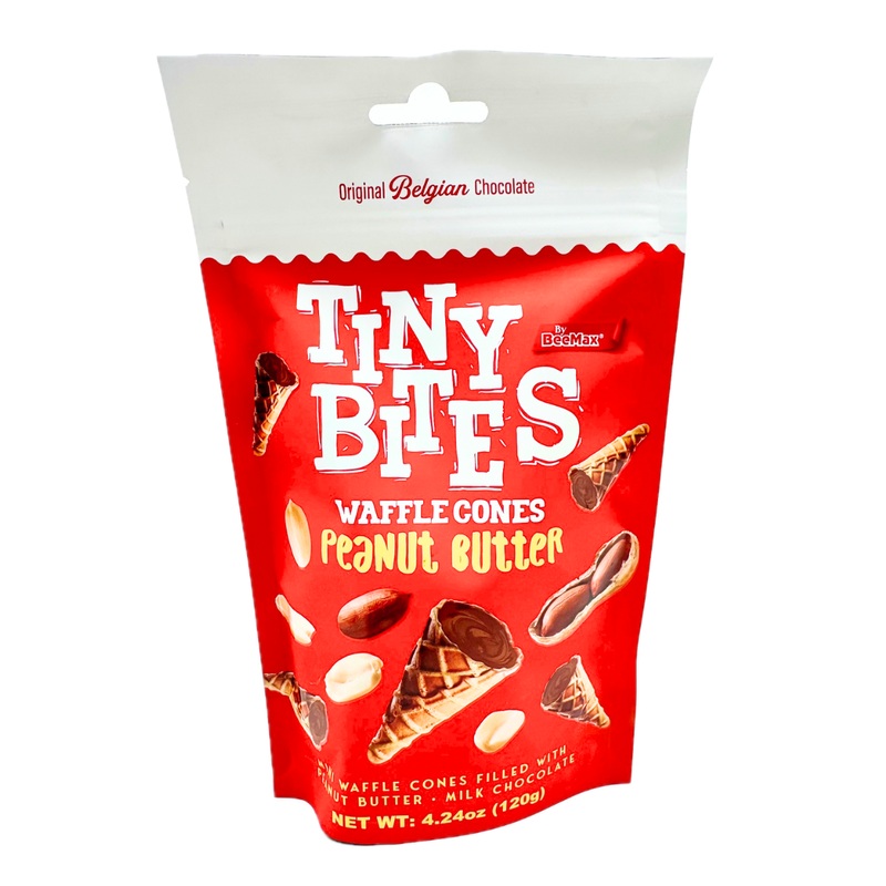 Tiny Bites Mini Peanut Butter Waffle Cones – 4.24oz
