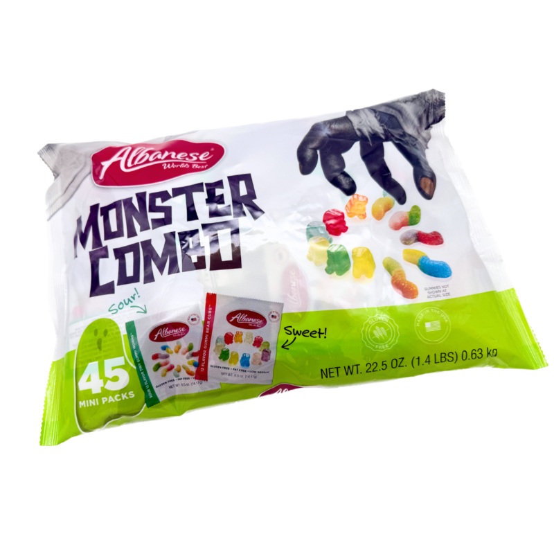 Albanese Sweet & Sour Monster Gummes – 22.5oz / 45ct