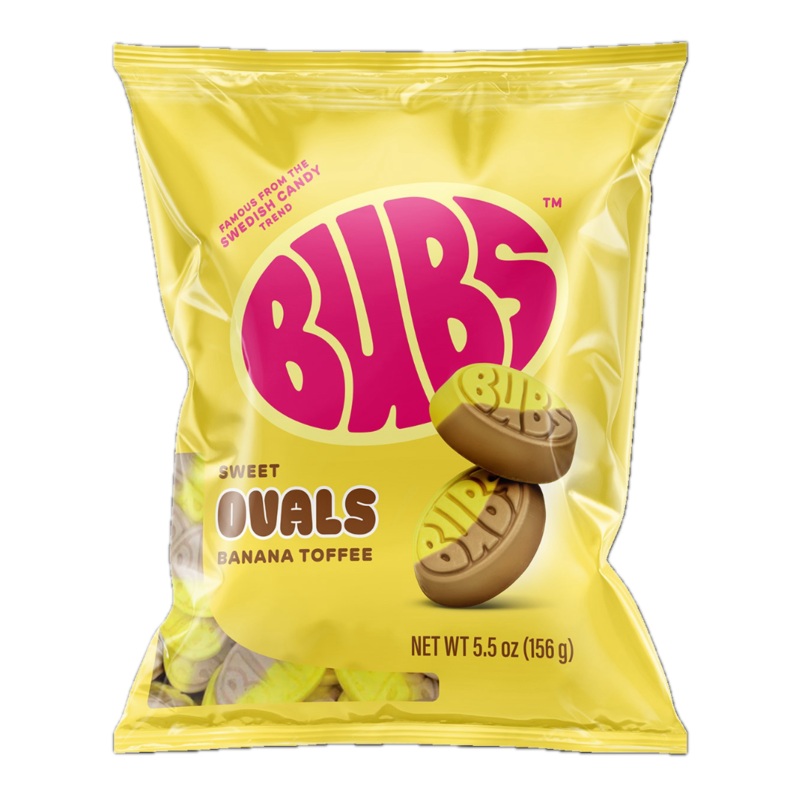 BUBS Sweet Banana Toffee Ovals Foam Candy – 5.5oz