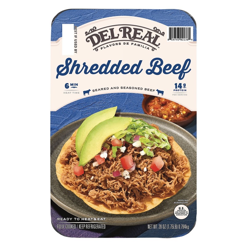Del Real Foods Seasoned Shredded Beef  (28 oz., 1.75 lbs.)