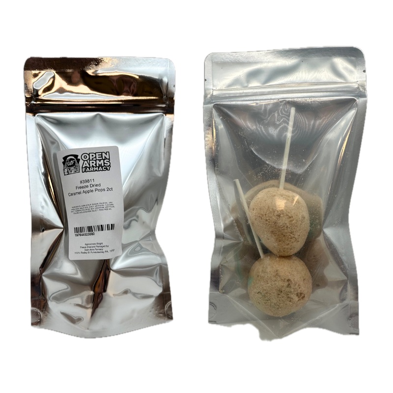 Freeze Dried Caramel Apple Lollipops – 2pc