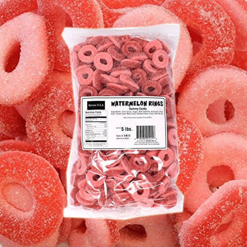 Gummi Watermelon Rings 5lb Kervan