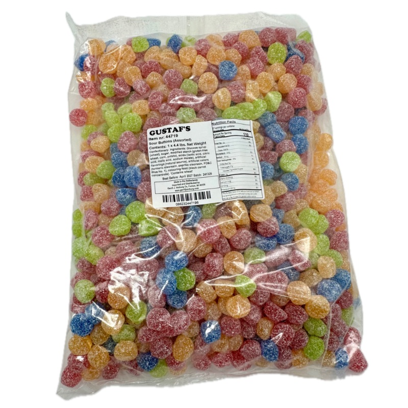 Gustaf’s Assorted Sour Buttons – 4.4lb
