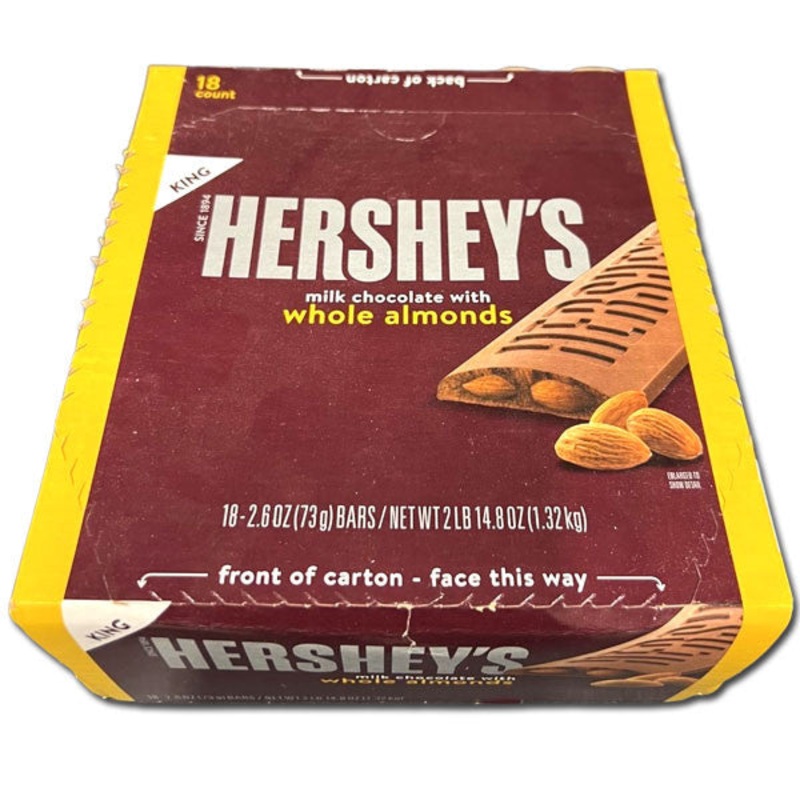 Hershey’s Milk Chocolate with Almonds King – 2.6oz / 18ct