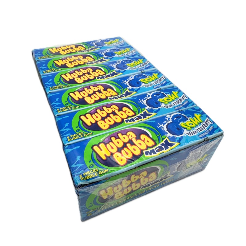 HUBBA BUBBA Max Sour Blue Rasperry Gum – 5pc / 18ct