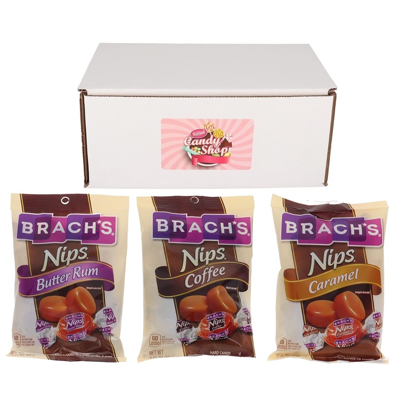 Nips Hard Candy (Variety of 3 Flavors) Peg Bags
