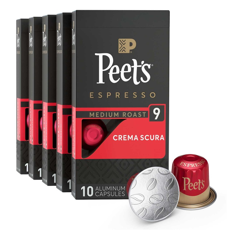 Peet’s Coffee Crema Scura Intensity 9 Medium Roast Pods, 50 ct.