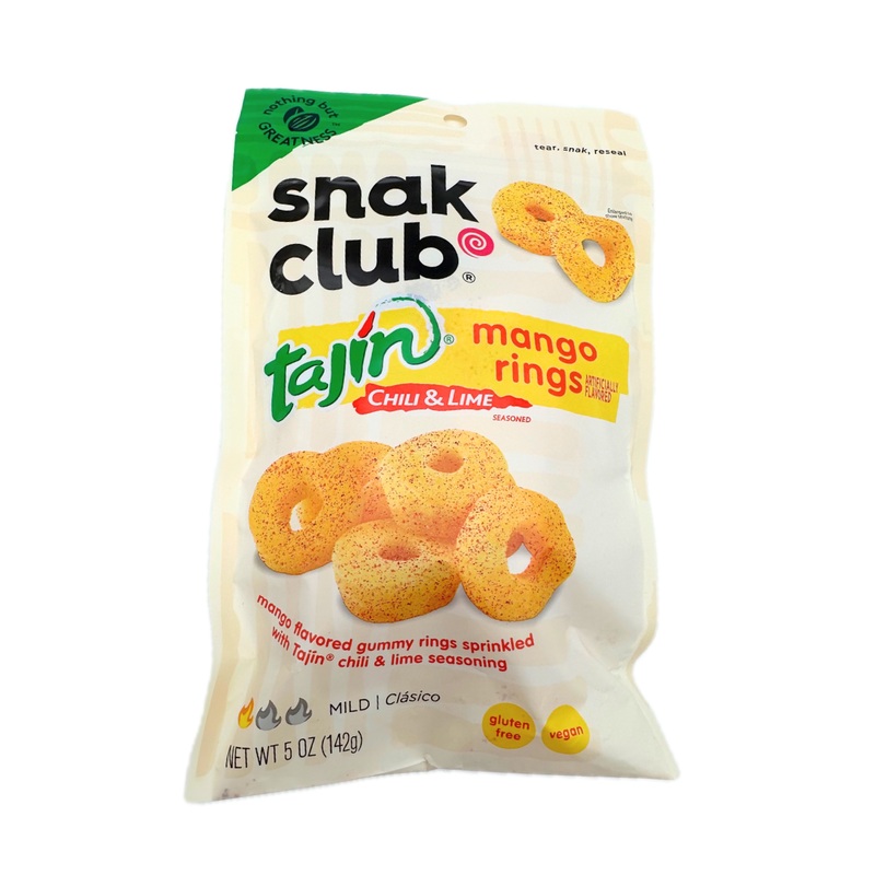 Snak Club Tajin Gummy Mango Rings – 5oz