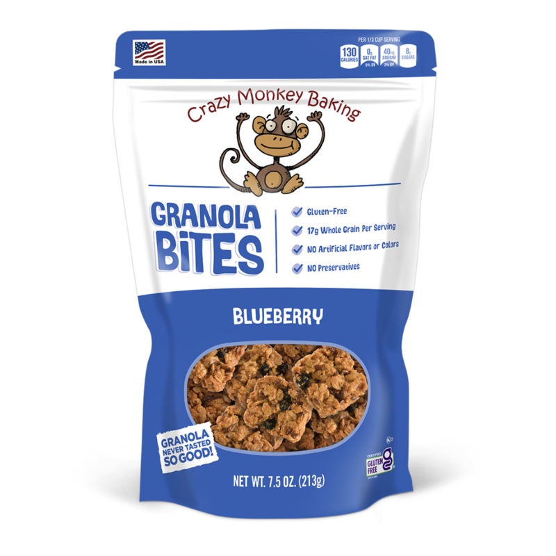 Crazy Monkey Baking Blueberry Granola Bites – 7.5oz