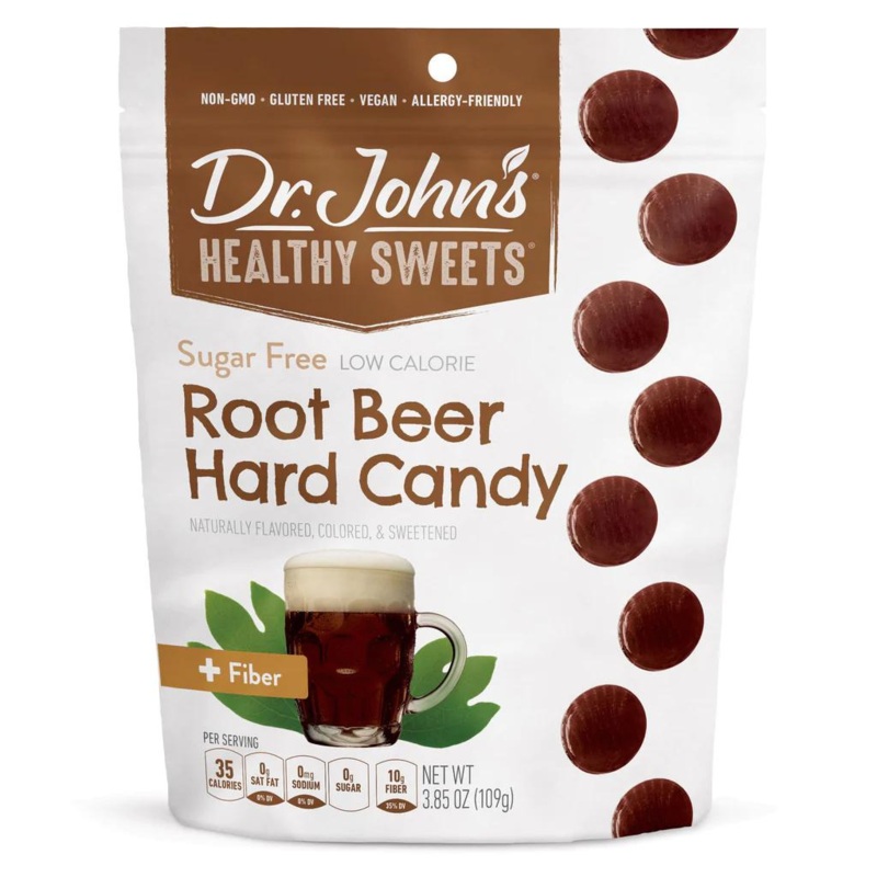 Dr. John’s Sugar Free Root Beer Hard Candy 3.85 oz. Bag