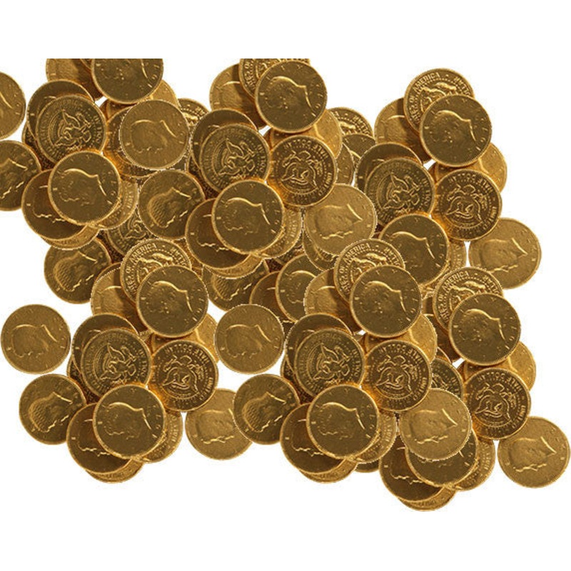 Gold Coins Chocolate Half Dollars 24lb Bulk