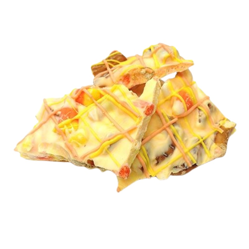Gourmet White Chocolate Candy Corn Pretzel Bark