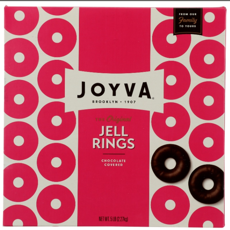 Joyva Chocolate Covered Raspberry Rings 5lb
