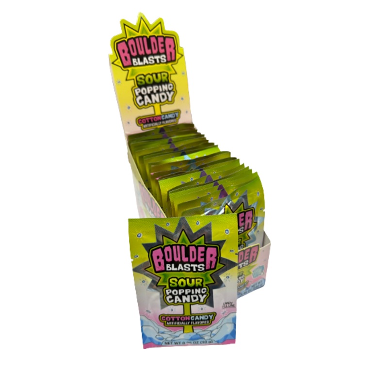 KoKo’s Boulder Blasts Sour Popping Candy Cotton Candy 0.35 oz.
