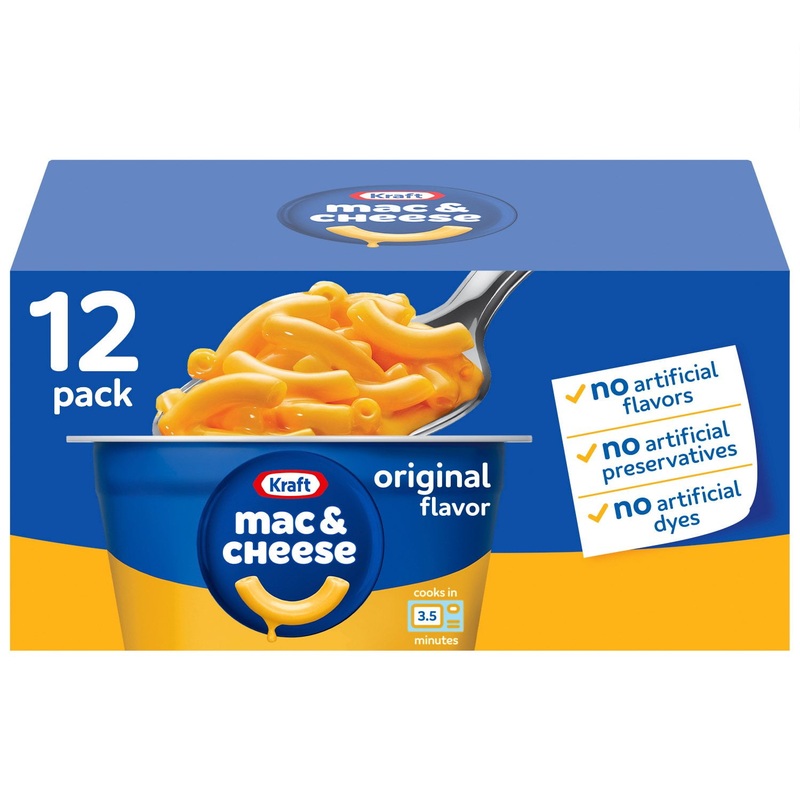 Kraft Original Macaroni and Cheese Easy Microwavable Dinner, 2.05 oz., 12 pk.