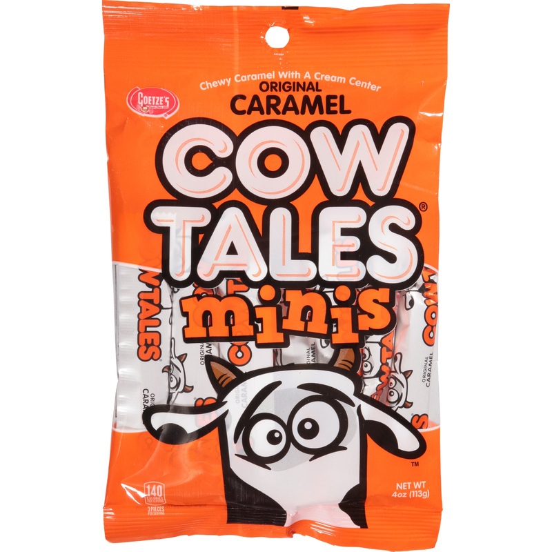Mini Vanilla Cow Tales Chewy Caramel Sticks – 4-oz. Bag