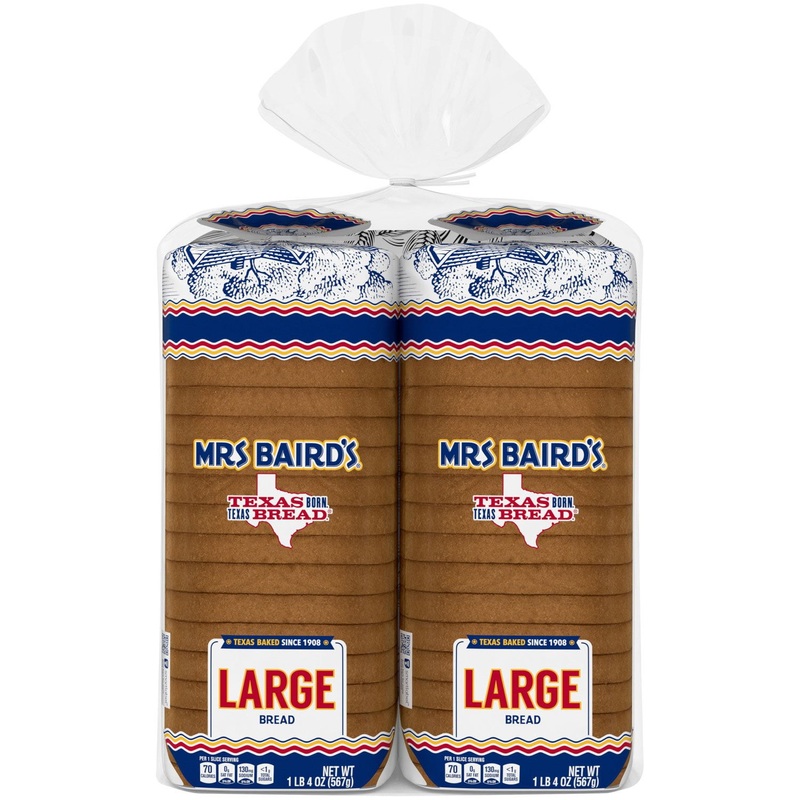 Mrs. Baird’s Large White Bread 20 oz., 2 pk.