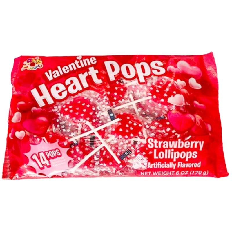 Albert’s Valentine Heart Pops 14 Count 6 oz. Bag
