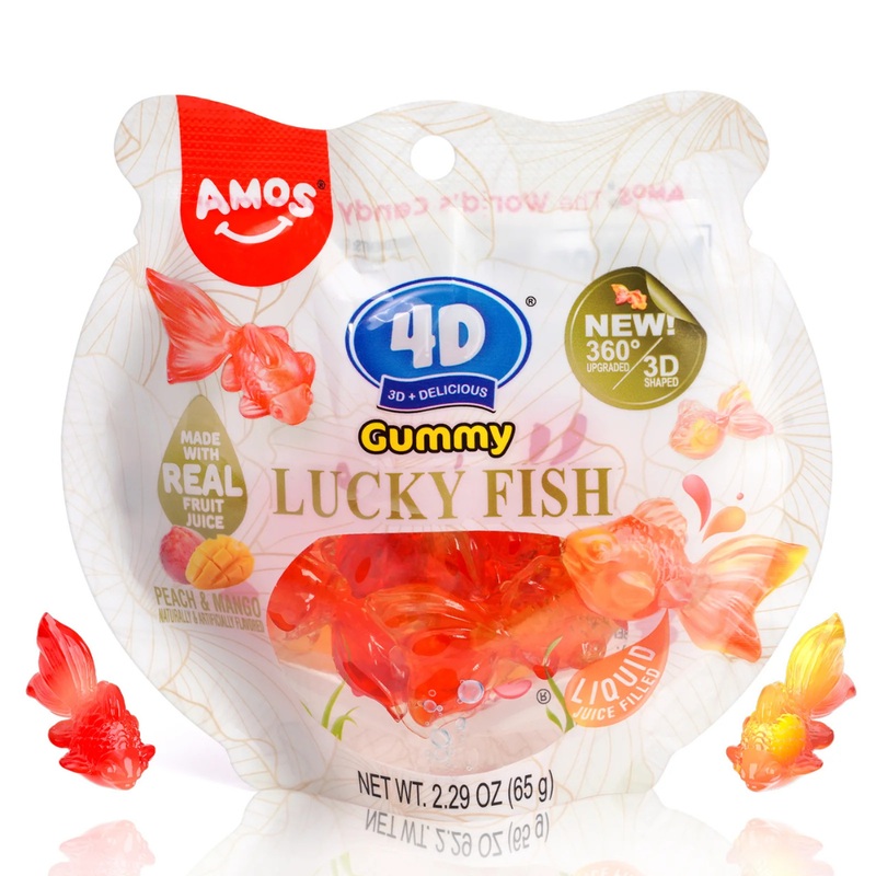 AMOS 4D Lucky Gummy Fish – 3.95oz