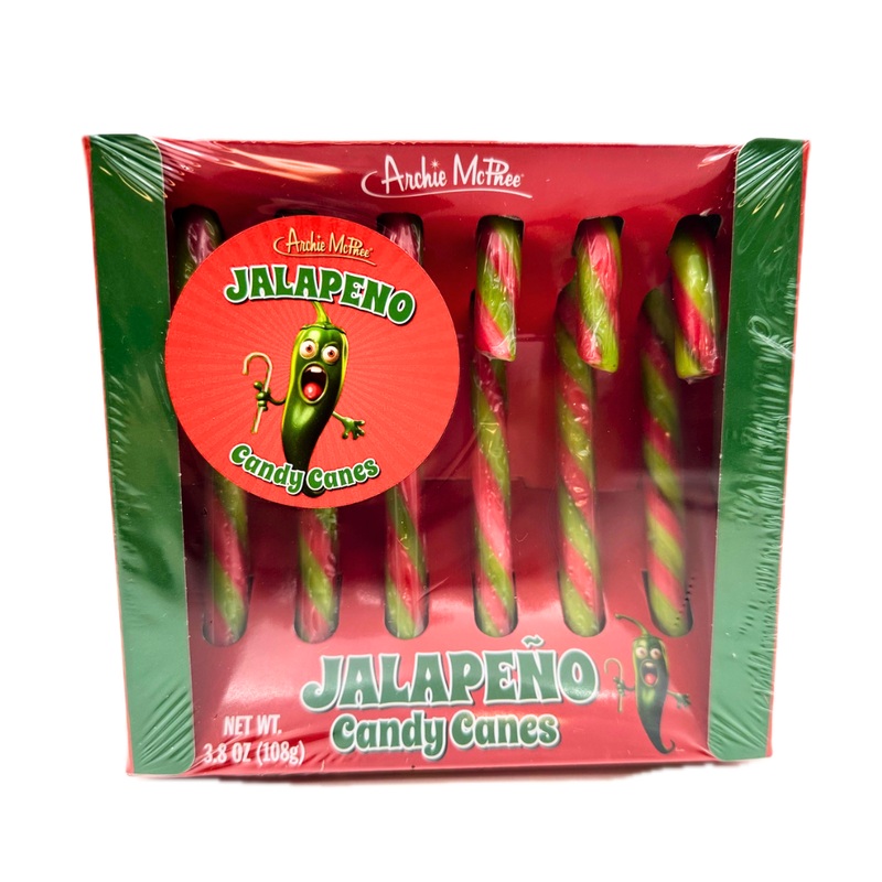 Archie McPhee Jalapeno Flavored Candy Canes – 6ct