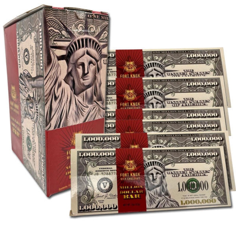 Fort Knox Million Dollar Chocolate Bar – 2oz / 12ct