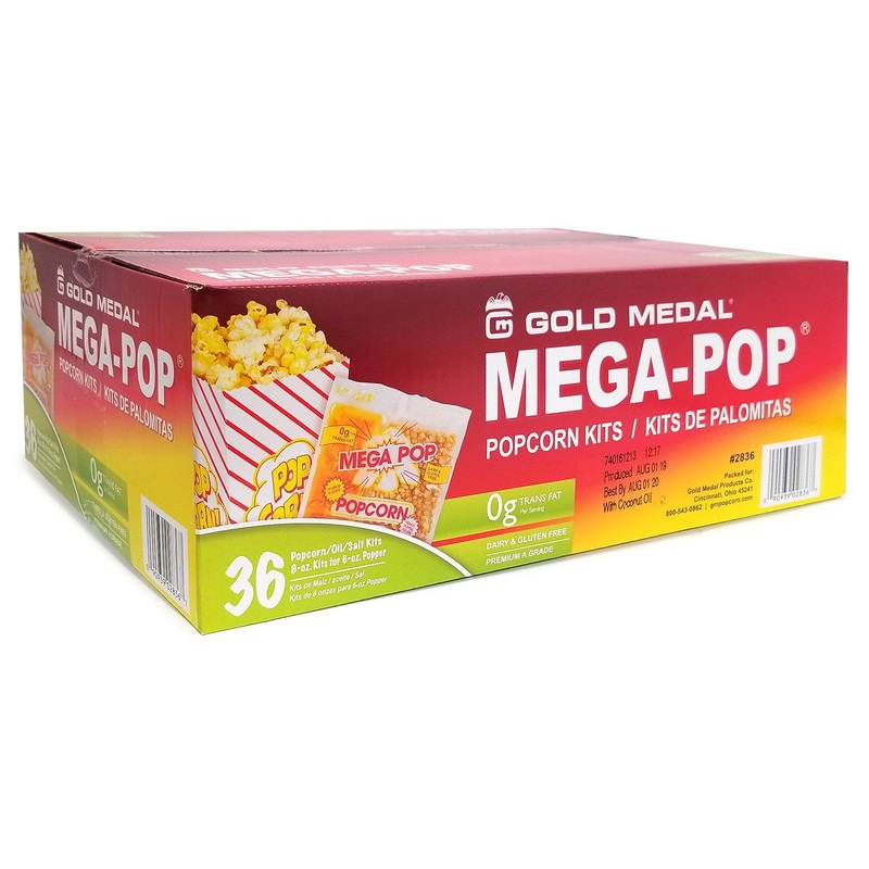 Gold Medal Mega Pop Popcorn Kit, 8 oz., 36 pk.