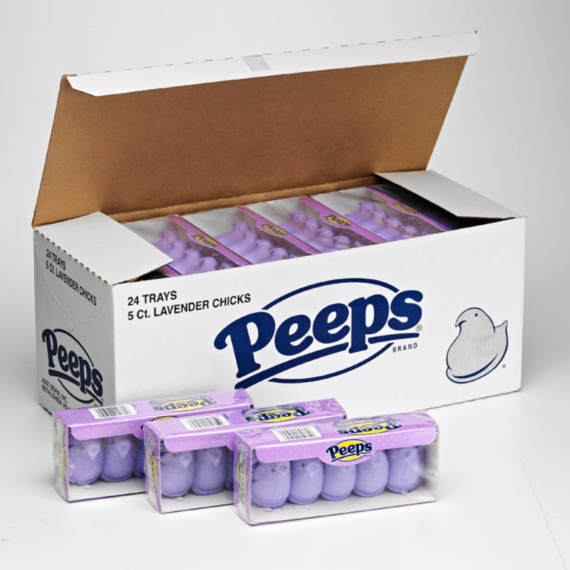 Just Born Marshmallow Peeps Lavender 5pk 24ct