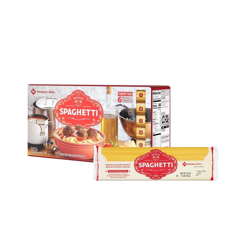 Member’s Mark Spaghetti Pasta Pantry Pack, 1 lb., 6 pk.
