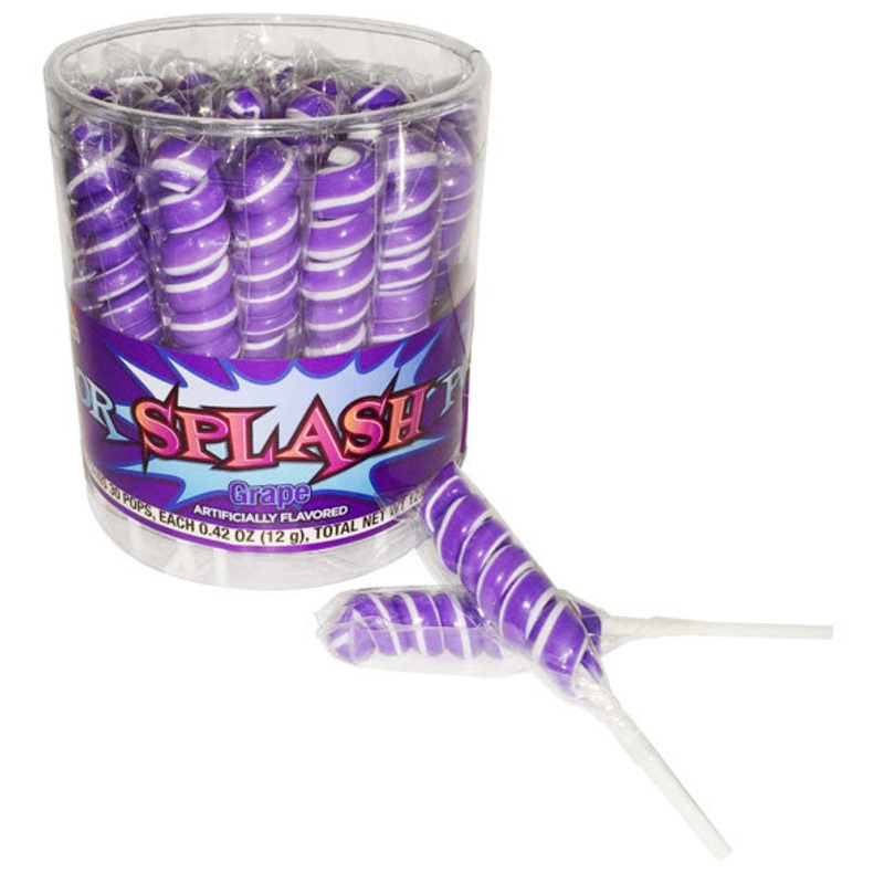 Purple & White Grape Splash Lollipops 30 Count