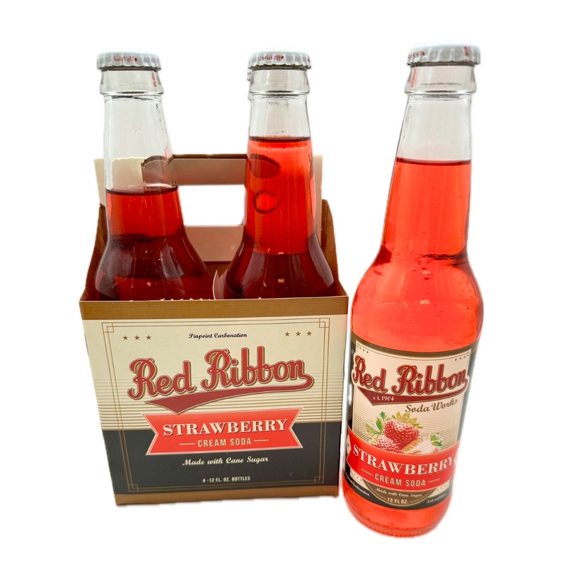 Red Ribbon Strawberry Cream Soda – 12oz / 4pk