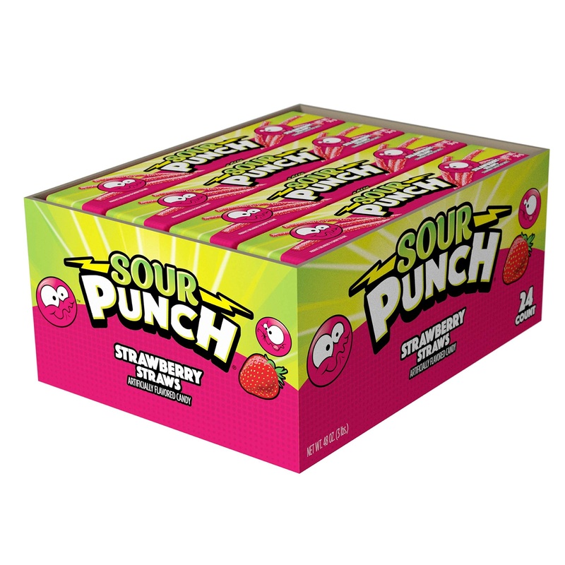 Sour Punch Strawberry Straws – 24 ct