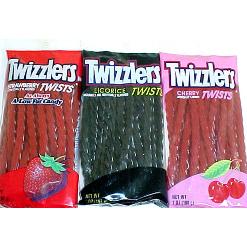 Twizzler Strawberry or Black Licorice  7oz Peg Bag