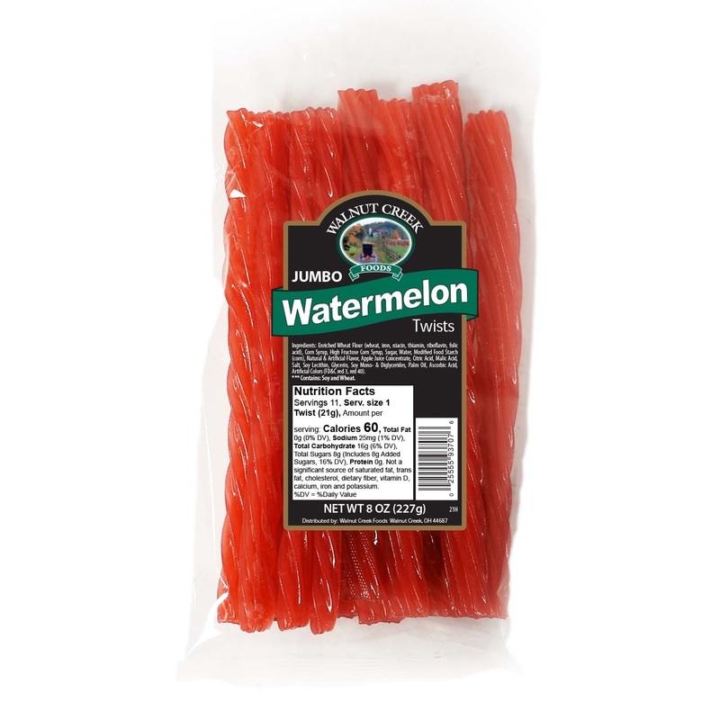 Walnut Creek Jumbo Watermelon Licorice Twists – 8-oz. Bag