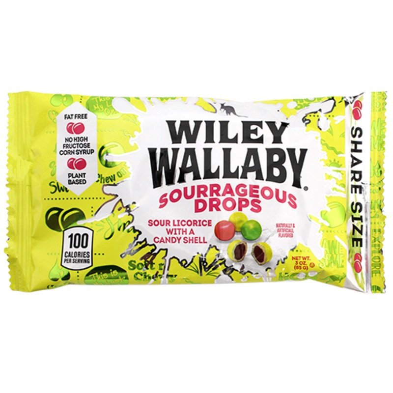 Wiley Wallaby Sourrageous Drops 3 oz. Bag