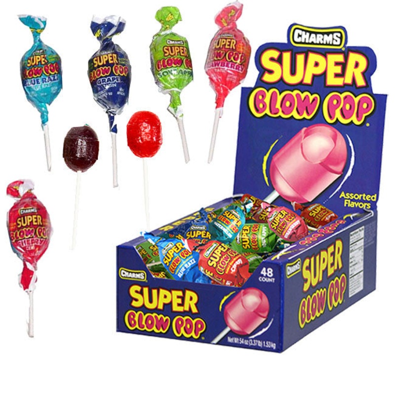 Charms “Super” Blow Pops Assorted 48 Count